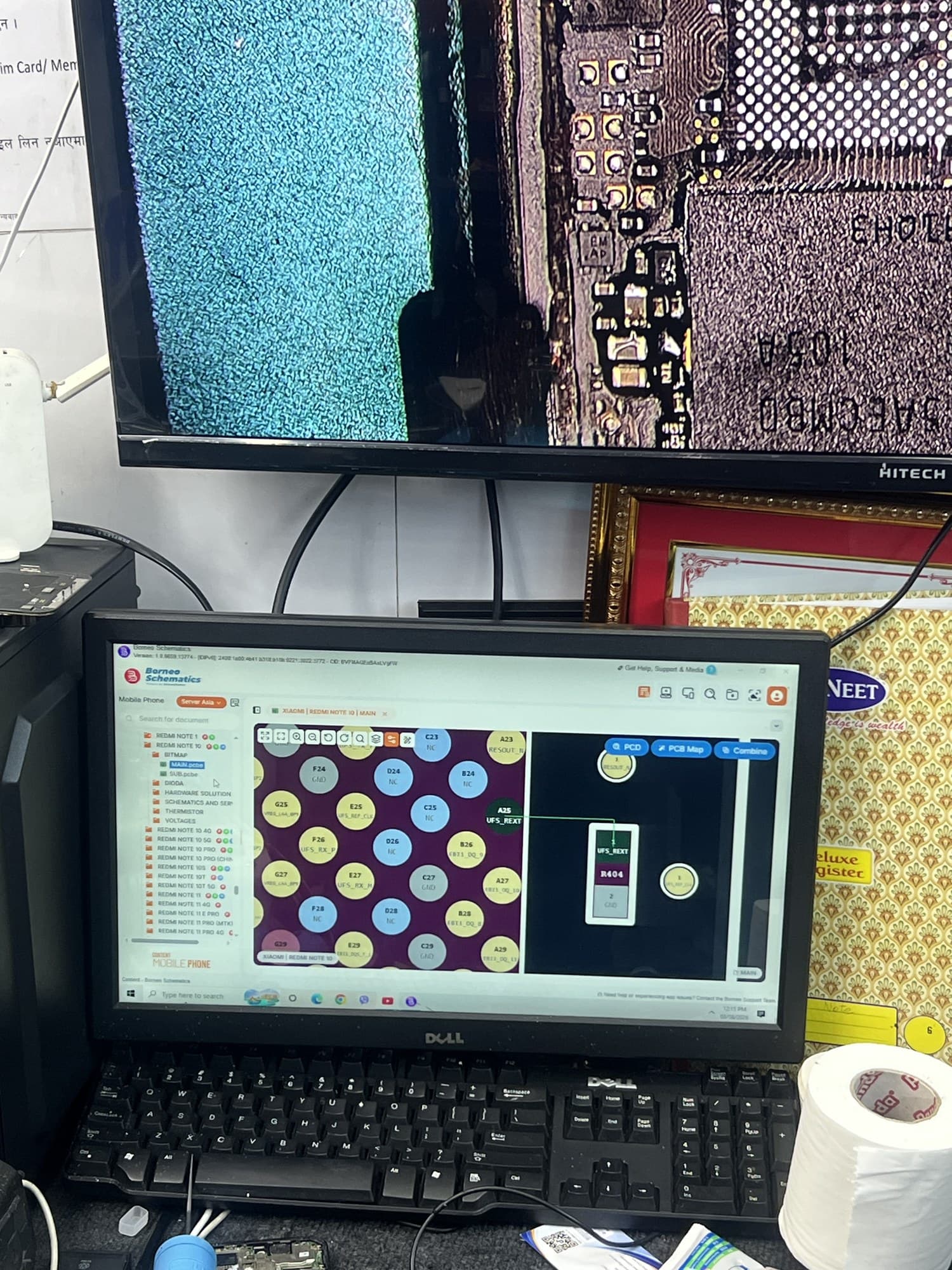 Schematic diagnosis for mobile motherboard repair